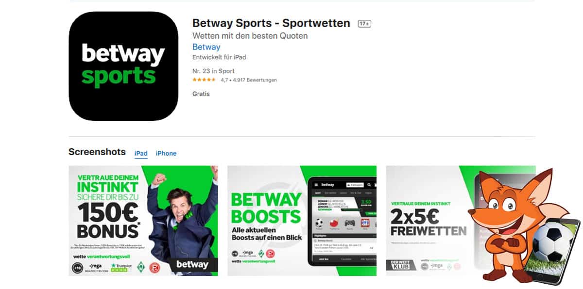 betway Sportwetten App