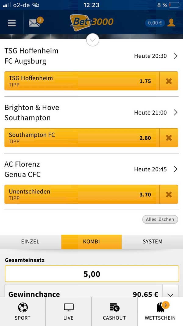 bet3000 Wettschein